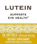 Nature's Way Lutein, Supports Eye Health*, 20 mg per Serving, 60 Softgels