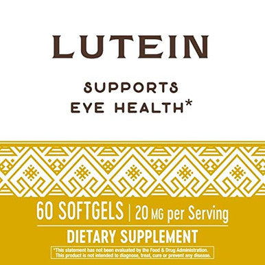 Nature's Way Lutein, Supports Eye Health*, 20 mg per Serving, 60 Softgels