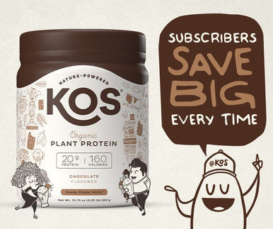 Kos Vegan Protein Powder, Chocolate Usda Organic - Low Carb Pea Protein Blend, Plant Based Superfood With Vitamins & Minerals - Keto, Soy, Gluten - Meal Replacement For Women & Men - 10 Servings