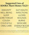 KOORA Marri Honey TA 25+ (MGO 1197+ Manuka Honey Rating Equiv.) Low GI, Raw Medicinal Honey for Daily Health & Immune Support, from the Ancient Wild Forests of Western Australia, 8.8 oz