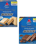 Atkins Protein Wafer Crisps Bundle Peanut Butter & Chocolate Cra Me Keto Friendly 5 Count Each