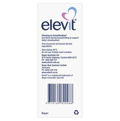 Elevit Pregnancy Multivitamin With Iodine 100 Tablets (100 Days)-Made In Germany-Imported From New Zealand
