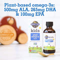 Garden Of Life Kids Plant Omega-3 Liquid Strawberry - Vegan Brain & Eye Support For Kids Plant-Based Children'S Omega 3 Ala Dha & Epa Supplement For Children Sugar Free & Non-Gmo 2 Fl Oz Liquid