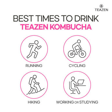 Teazen Kombucha Peach Flavor 2 Pack with Classic Eco Bottle (Kombucha Powder 20 Sticks Eco Bottle 1EA x 11.8oz)