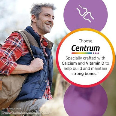 Centrum Multivitamin For Men, Multivitamin/Multimineral Supplement With Vitamin D3, B Vitamins And Antioxidants, Gluten Free, Non-Gmo Ingredients - 250 Count