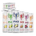 PHX Hydration Energy Drink - 700mg Electrolytes, 200mg Natural Green Tea Caffeine, 100% Daily Value 8 Essential Vitamins - 12 oz Cans (12 Pack, Variety Pack)