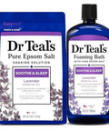 Dr Teal'S Pure Epsom Magnesium Salt Soak And Foaming BathSoothe & Sleep With Lavender Essential OilsDuo Pack