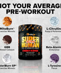 Alpha Lion Stubborn Fat Loss Stack Superhuman Burn Pre Workout Burn2O Liquid L-Carnitine 2000Mg (Shredberry) Thermogenic Fat Burner & Energy Supplement For Men And Women