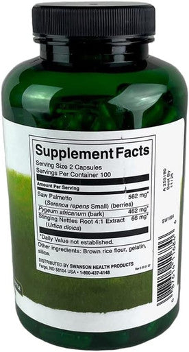 Swanson Herbal Prostate Complex - Men's Supplement - Features Pygeum Saw Palmetto '&' Stinging Nettle - (200 Capsules)