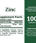 Nature'S Bounty Zinc 50 Mg Caplets Unflavored 100 Count Pack Of 2