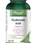 Hyaluronic Acid 75mg with Vitamin C 60 Capsules Supplement for Skin and Joints Alternative to Serum (1 Bottle)