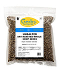 GERBS Roasted Unsalted Whole Hemp Seeds 2 LBS. Premium Grade | Resealable Bulk Bag |High in Magnesium, Protein & Fiber| Gluten Peanut Tree Nut Free