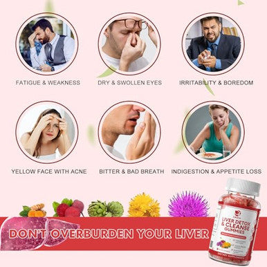 Lukaree 2 Pack Lukaree Liver Cleanse Detox & Repair Gummies 60 Count 2 Pack