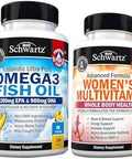 Daily Multivitamin For Women Capsules (1 Month Supply) Plus Triple Strength Omega 3 Fish Oil Softgels (2 Month Supply)