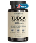 Vinatura Tudca Milk Thistle 1250Mg - Liver Support, Liver Health, Gallbladder Supplements *Usa Made And Tested*, Tudca Supplement