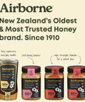 Airborne Manuka Honey 50+ New Zealand - Premium 100% Pure Raw Manuka Honey (17.85 oz)