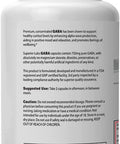 Superior Labs GABA Supplement 750mg Maximum Strength Mood Enhancement Natural Relief of Simple Nervous Tension Promotes Mood Balance Sleep Quality and Natural Brain Function