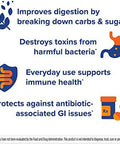 Florastor Select Immunity Boost Daily Probiotic & Immune Support Supplement For Women And Men, Saccharomyces Boulardii Cncm I-745 Plus Zinc, Vitamin C & D3 (30 Capsules)