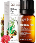 Gya Labs Holiday Fig Essential Oil Blend For Diffuser - Holiday Essential Oils For Skin - 100 Pure Natural Blend Of Pine Needle Palmarosa Ho Wood Bay Laurel Leaf & Vanilla (0.34 Fl Oz)