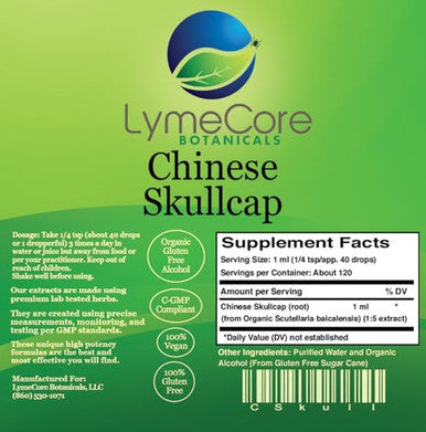 Lymecore Botanicals Chinese Skullcap Liquid Extract 4 FlOz