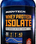 Bodytech Whey Protein Isolate Powder 25G Protein Per Serving With Bcaas Fastabsorbing For Muscle Growth & Recovery Rich Chocolate (3 Lb 43 Servings)