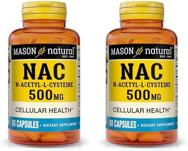 Mason Natura Nac Nacetyllcysteine 500 Mg 2 Month Supply Supports Normal Cellular Health Immune System Booster For General Wellness 60 Capsules