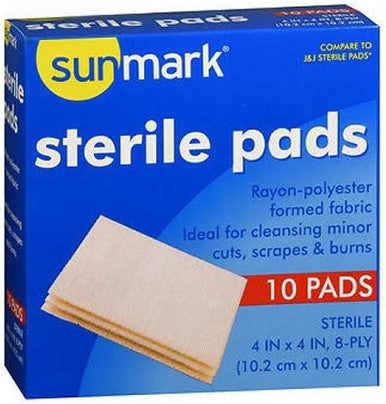 Sunmark Sterile Pads 10 Each By Sunmark