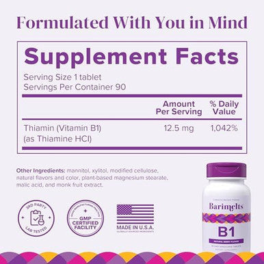 Barimelts Bariatric Vitamin Variety - Iron With Vitamin C, Vitamin B12 Plus, And Vitamin B1