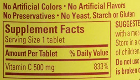 Nature Made Vitamin C 500 Mg W. Timed Release Rose Hips Tablets 60 Ct