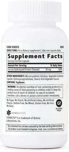 Gnc Gentlesorb Iron 18Mg Supplement, Supports Healthy Red Blood Cell Formation, 90 Servings