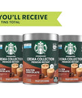 Starbucks Crema Collection Premium Instant Molten Chocolate Flavored Instant Coffee, 100% Arabica Beans, 3 Tins (7.12 Oz Each) 1.34 lb.