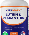 Vitamatic Lutein 40mg with Zeaxanthin 10mg, Eye Health Support Supplement, 240 Softgels