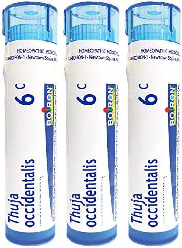 Boiron Thuja Occidentalis 6C Homeopathic Medicine For Warts Pack Of 3 (240 Pellets)