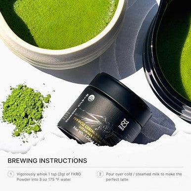 FKRO Pinnacle Okumidori Ceremonial Reserve Matcha | USDA Organic 1st Harvest Green Tea Powder from Uji Kyoto | Fresh Monthly from Japan | 30g Tin