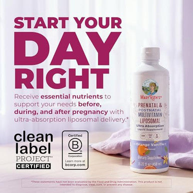 Maryruth's Prenatal & Postnatal Multivitamin Liposomal 30 Servings