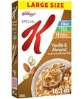 Kellogg's Special K Vanilla and Almond Breakfast Cereal, Good Source of Fiber, Large Size, 16.1 oz