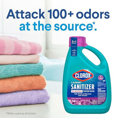 Clorox Laundry Sanitizer 0 Bleach Color Safe Clean Linen 80 Fl Oz Pack Of 2 (Pack May Vary)