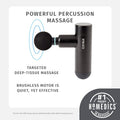 Homedics Therapist Select Compact Percussion Massager, 4 Attachments, Thermal Heat, Rechargeable Battery With 4-Hour Runtime And Charge Light Indicator, 3 Intensity Levels, Cordless For Trave