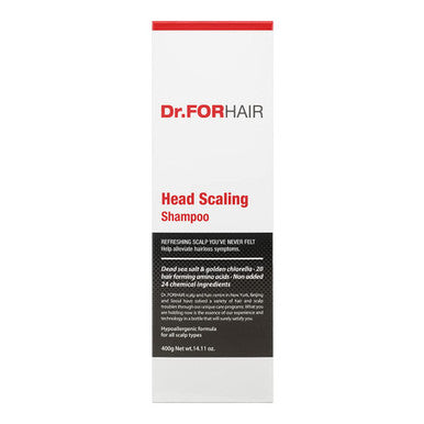 Dr.FORHAIR Head Scaling Biotin Shampoo 400 ml/16.9 fl.oz 2 IN 1 Scalp Scrub Shampoo Dead Sea Salt Golden Chlorella 20 Hair Forming Amino Acids Deep Cleansing Alleviate Hairloss