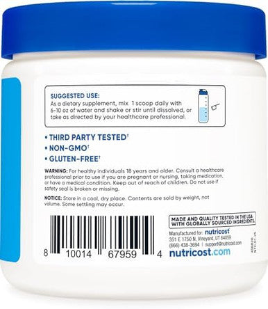 Nutricost Calcium Bhb (250G) Unflavored Calcium Ketone Salt Nongmo Gluten