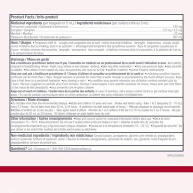 BUCKLEY'S Original COUGH CONGESTION Syrup 100 ml Size