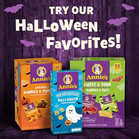 Annie's Halloween Shapes Organic Graham Cracker Snacks, Chocolate and Honey, 20 Pouches, 20 oz
