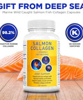 Salcoll Premium Marine Collagen Capsules 120 Count Fish Collagen Supplement For Joint Support Skin Hair & Nails