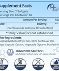 Pure Liposomal Nad+ Supplement 1000Mg, High Nad Potency, High Absorption, Boost Energy And Dna Repair, Aging Defense And Brain Function 120 Softgels