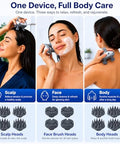 Melonsun Electric Scalp Massager Anti-Tangle Deep Kneading Head Massager Ipx7 Waterproof Shower Use Usb-C Rechargeable 3 Modes 8 Removable Claws Stress Relief For Women Men