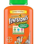 Flintstones Vitamins Gummies Kids Vitamins With Immunity Support Kids And Toddler Multivitamin With Vitamin C Vitamin D B12 Zinc & More Orange 150Ct