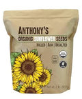 Anthony's Organic Hulled Sunflower Seeds, 2 lb, Raw, Unsalted, Batch Tested and Gluten Free, Keto Friendly