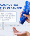 Aavrani Scalp Detox Jelly Cleanser - Sulfate- Clarifying Shampoo - With Glycolic Acid & Vitamin E To Remove Build Up And Excess Oil - Color-Safe - Vegan - 8.4 Fl Oz