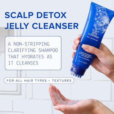 Aavrani Scalp Detox Jelly Cleanser - Sulfate- Clarifying Shampoo - With Glycolic Acid & Vitamin E To Remove Build Up And Excess Oil - Color-Safe - Vegan - 8.4 Fl Oz