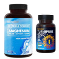 BioEmblem Triple Magnesium Complex and Turmeric Curcumin with Clinically Studied TurmiPure for Healthy Muscle and Nerve Function Vegan NonGMO